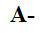 letra a mayuscula más el simbolo menos